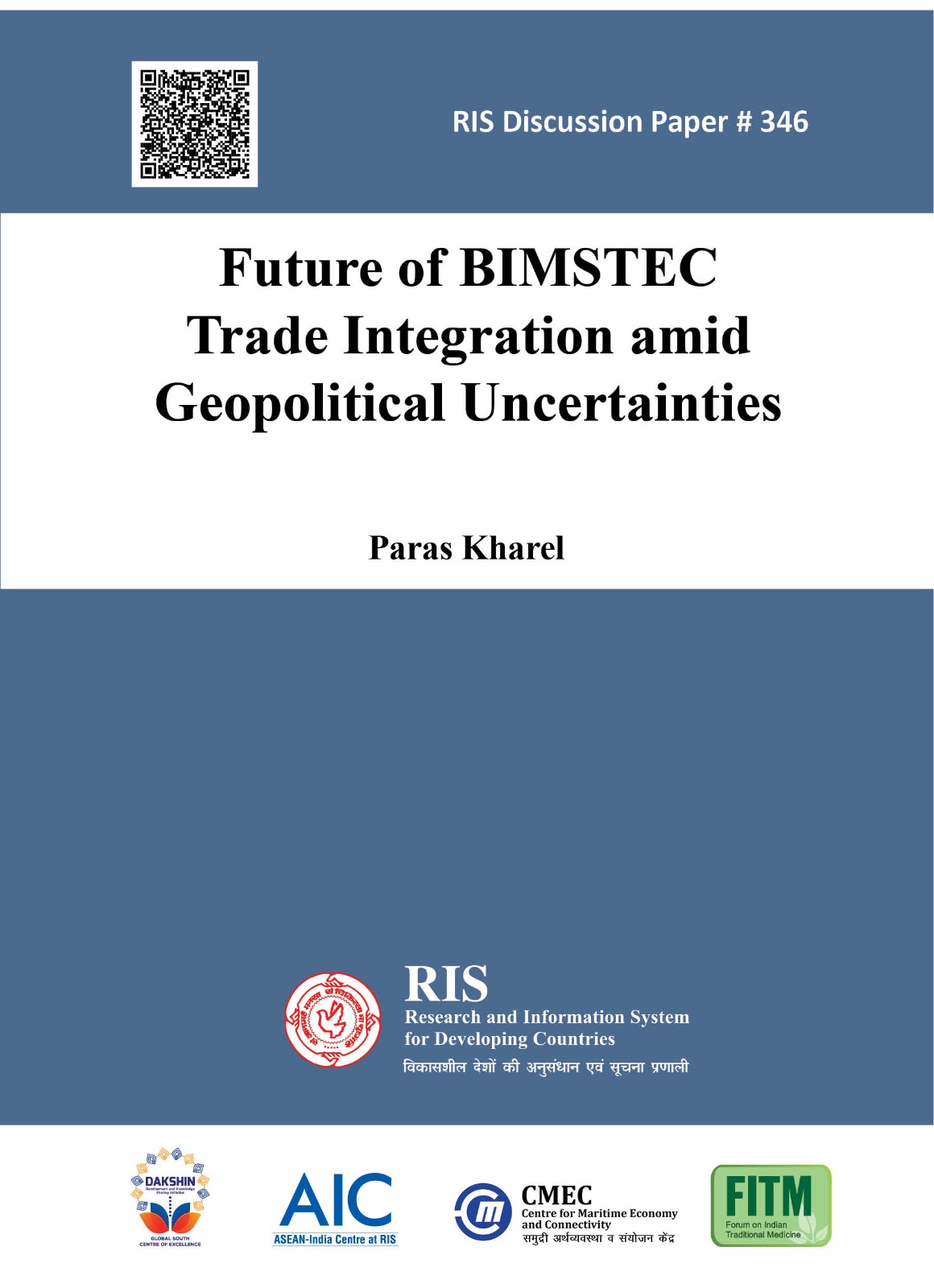 Cover of Future of BIMSTEC Trade Integration amid Geopolitical Uncertainties